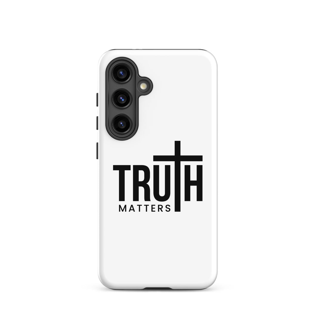 Christian Phone Case Truth Matters White for Samsung® Samsung® Phone Cases Glossy Samsung Galaxy S24 