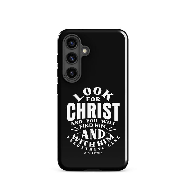 Christian Phone Case Look For Christ Black for Samsung® Samsung® Phone Cases Glossy Samsung Galaxy S24 