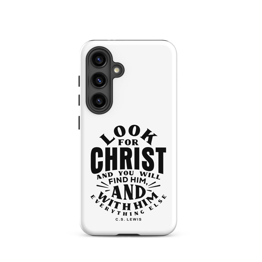 Christian Phone Case Look For Christ White for Samsung® Samsung® Phone Cases Glossy Samsung Galaxy S24 