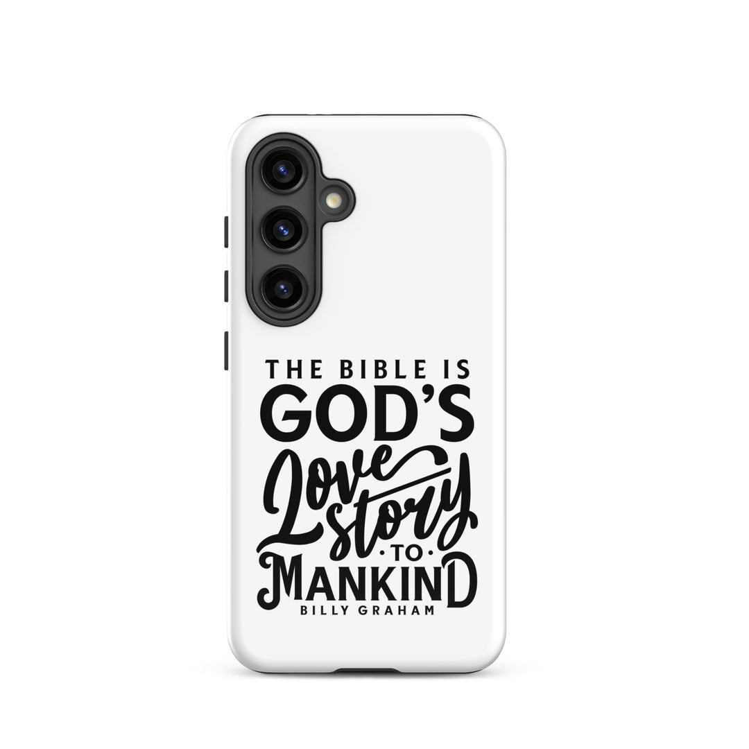 Christian Phone Case God's Love Story White for Samsung® Samsung® Phone Cases Glossy Samsung Galaxy S24 