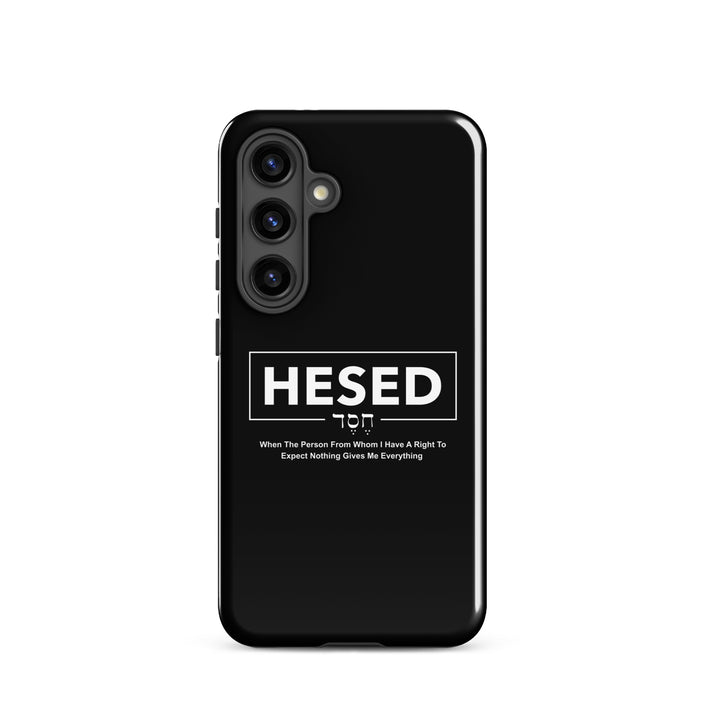 Christian Phone Case Hesed Everything Black for Samsung® Samsung® Phone Cases Glossy Samsung Galaxy S24 