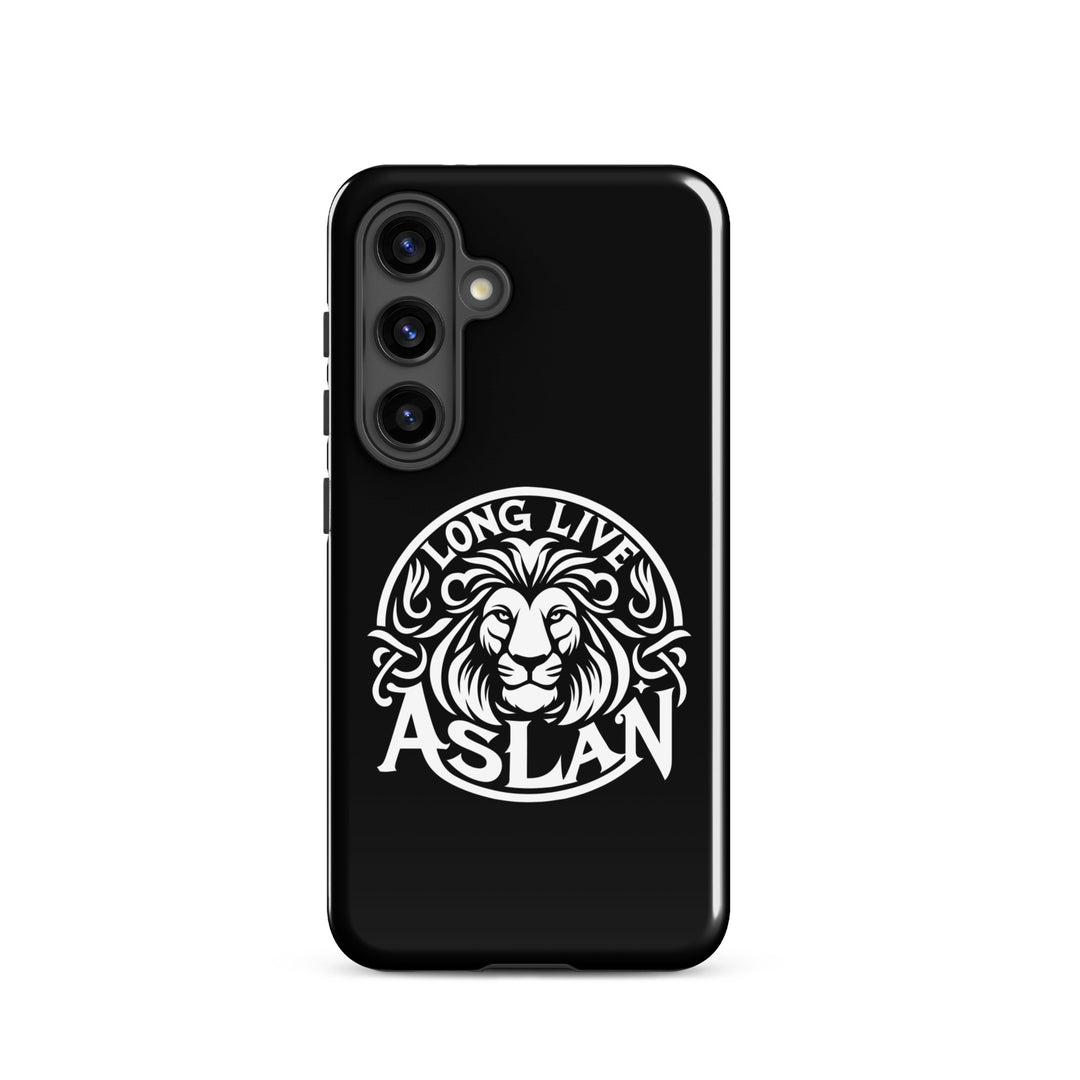 Christian Phone Case Long Live Aslan Black for Samsung® Samsung® Phone Cases Glossy Samsung Galaxy S24 