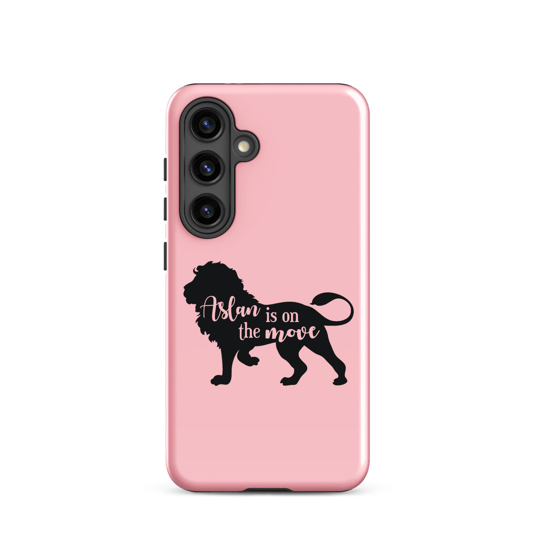 Christian Phone Case Aslan Is On The Move Pink for Samsung® Samsung® Phone Cases Glossy Samsung Galaxy S24 