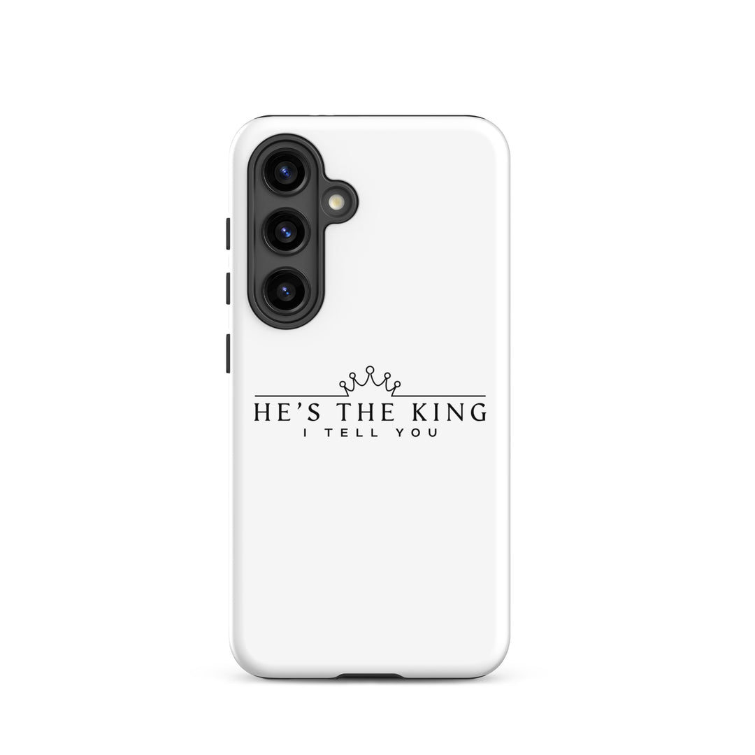 Christian Phone Case He's The King White for Samsung® Samsung® Phone Cases Glossy Samsung Galaxy S24 