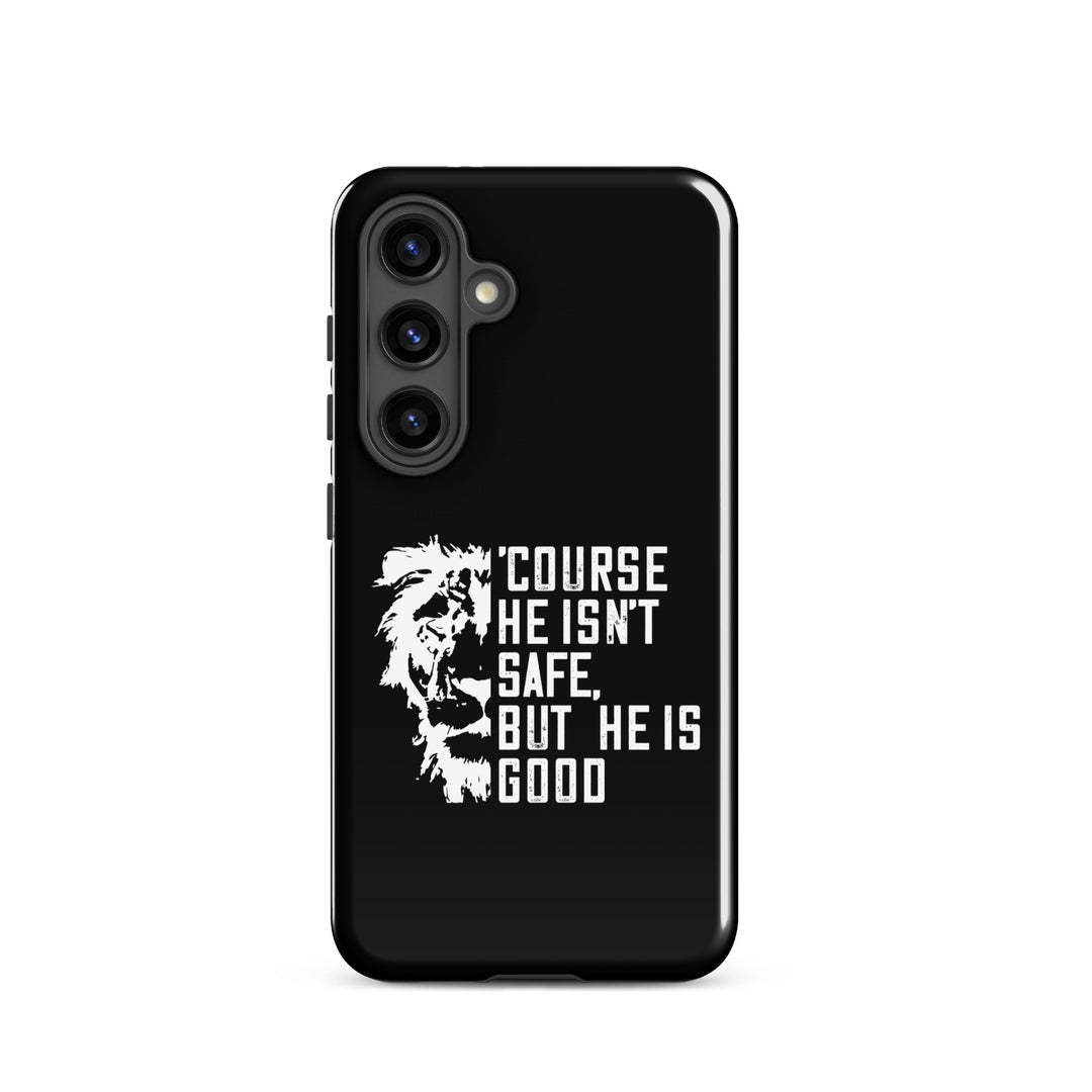 Christian Phone Case Christian Phone 'Course He Isn't Safe Black for Samsung® Samsung® Phone Cases Glossy Samsung Galaxy S24 