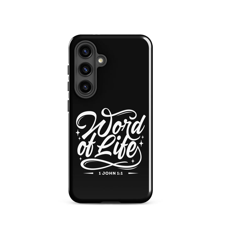 Christian Phone Case Word of Life Black for Samsung® Samsung® Phone Cases Glossy Samsung Galaxy S24 