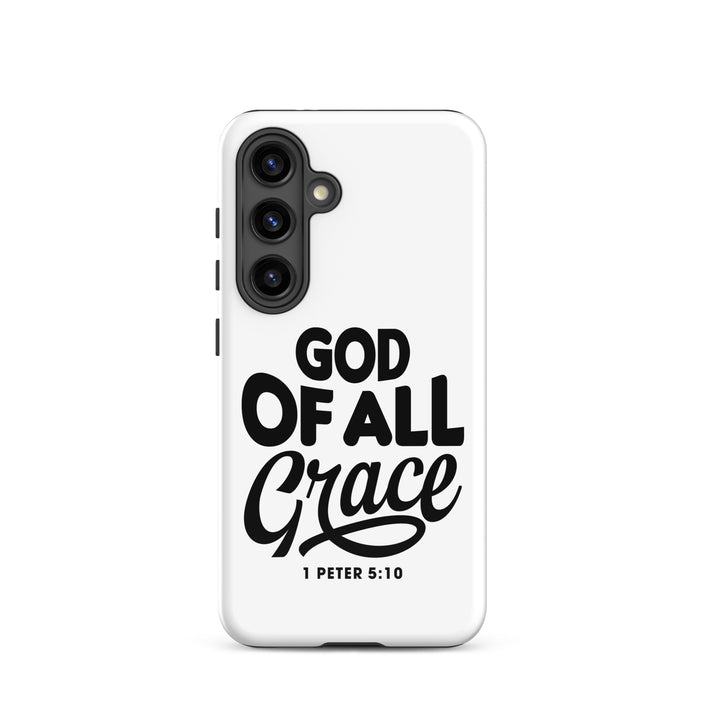 Christian Phone Case God of All Grace White for Samsung® Samsung® Phone Cases Glossy Samsung Galaxy S24 