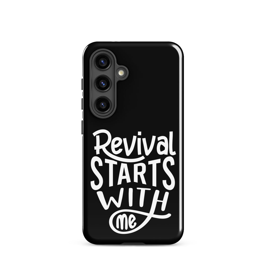 Christian Phone Case Revival Starts With Me Black for Samsung® Samsung® Phone Cases Glossy Samsung Galaxy S24 