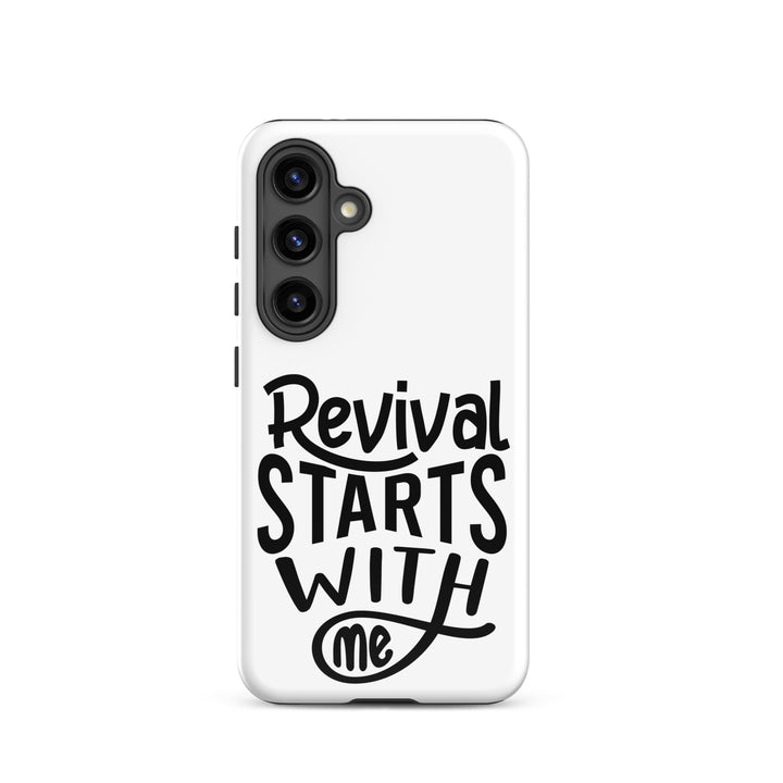 Christian Phone Case Revival Starts With Me White for Samsung® Samsung® Phone Cases Glossy Samsung Galaxy S24 