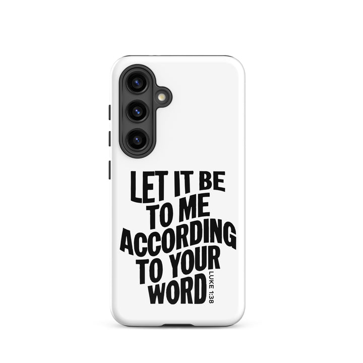 Christian Phone Case According To Your Word White for Samsung® Samsung® Phone Cases Glossy Samsung Galaxy S24 