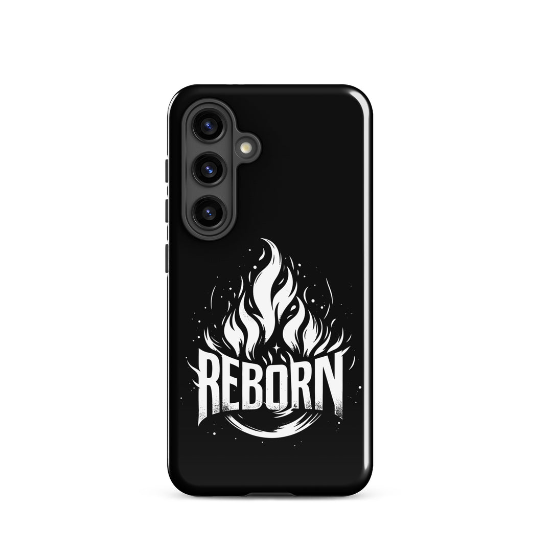 Christian Phone Case Reborn Black for Samsung® Samsung® Phone Cases Glossy Samsung Galaxy S24 