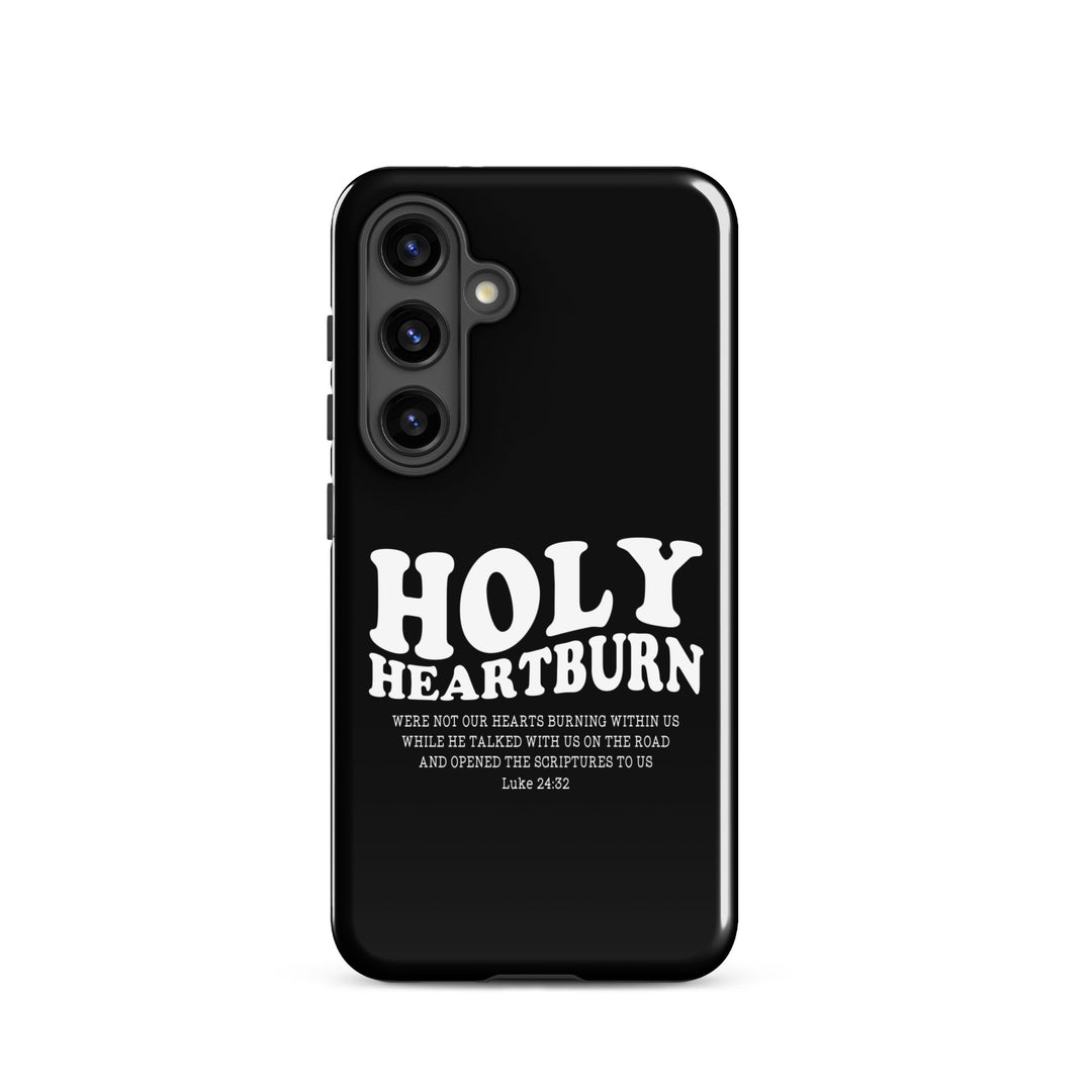 Christian Phone Case Holy Heartburn Black for Samsung® Samsung® Phone Cases Glossy Samsung Galaxy S24 