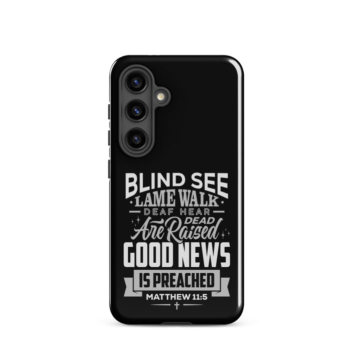 Christian Phone Case Go and Tell John Black for Samsung® Samsung® Phone Cases Glossy Samsung Galaxy S24 