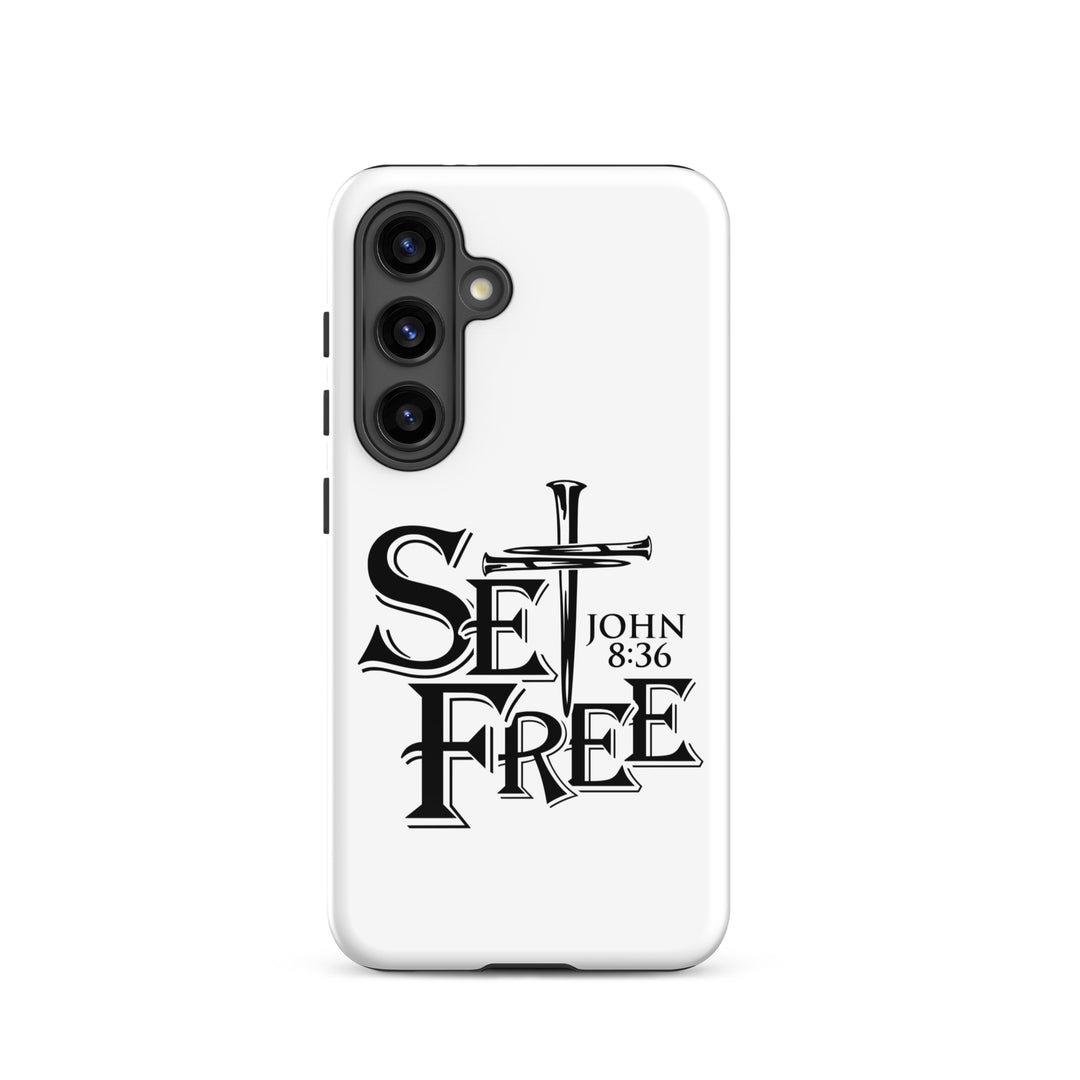 Christian Phone Case Set Free White for Samsung® Samsung® Phone Cases Glossy Samsung Galaxy S24 