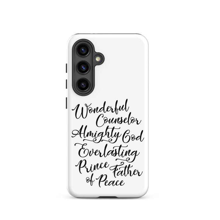 Christian Phone Case Wonderful Counselor White for Samsung® Samsung® Phone Cases Glossy Samsung Galaxy S24 