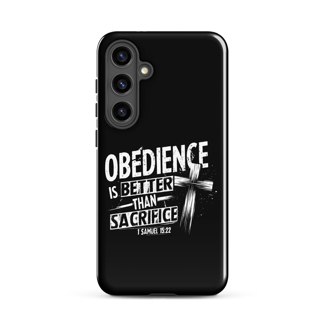 Christian Phone Case Obedience Is Better for Samsung® Samsung® Phone Cases Glossy Samsung Galaxy S24 Plus 