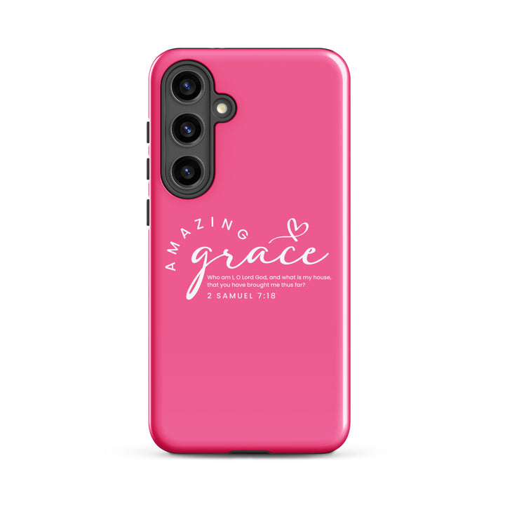 Christian Phone Case Amazing Grace Pink for Samsung® Samsung® Phone Cases Glossy Samsung Galaxy S24 Plus 