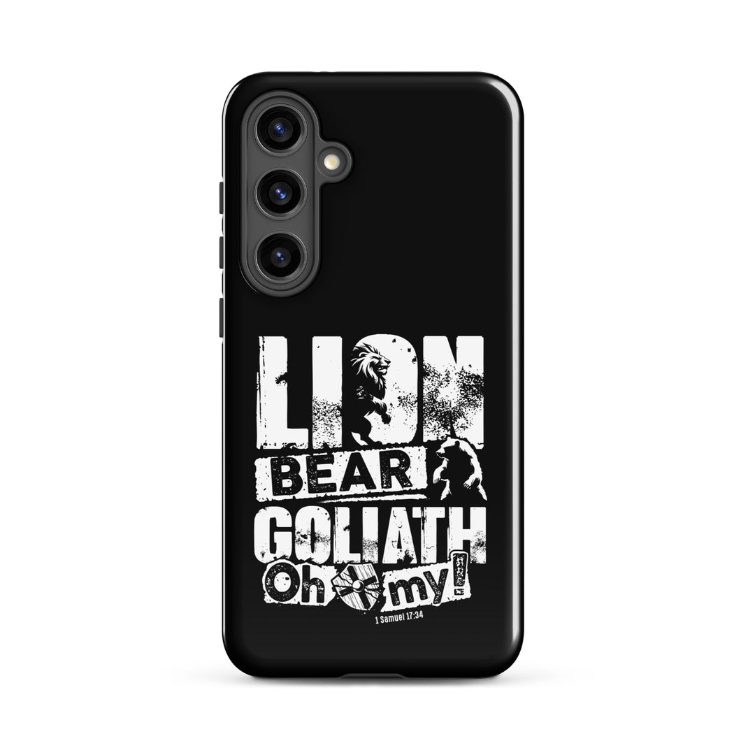 Christian Phone Case Lion Bear Goliath Black for Samsung® Samsung® Phone Cases Glossy Samsung Galaxy S24 Plus 