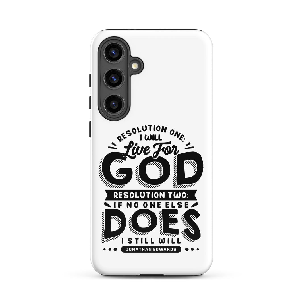 Christian Phone Case Live For God White for Samsung® Samsung® Phone Cases Glossy Samsung Galaxy S24 Plus 