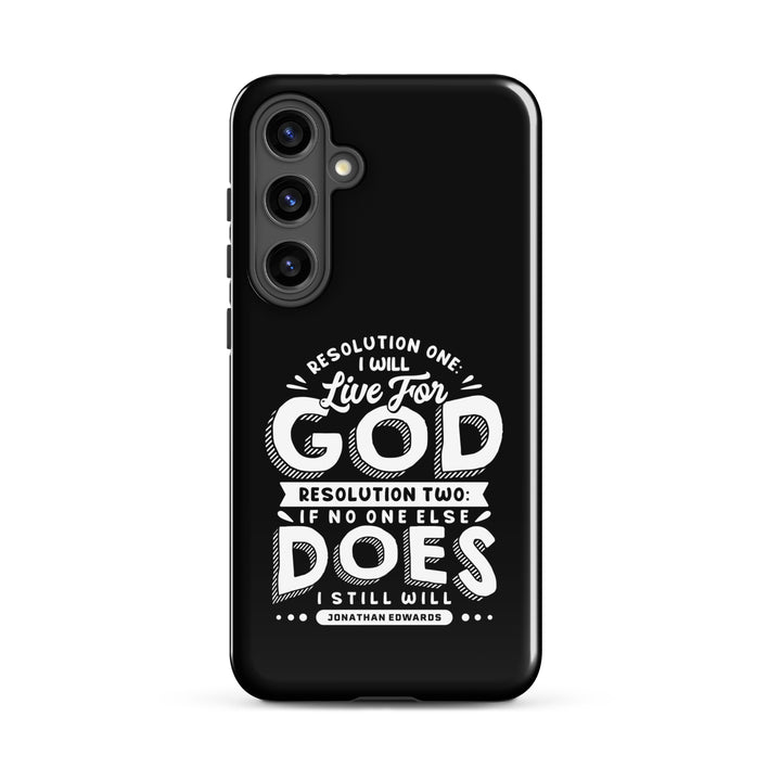 Christian Phone Case Live For God Black for Samsung® Samsung® Phone Cases Glossy Samsung Galaxy S24 Plus 