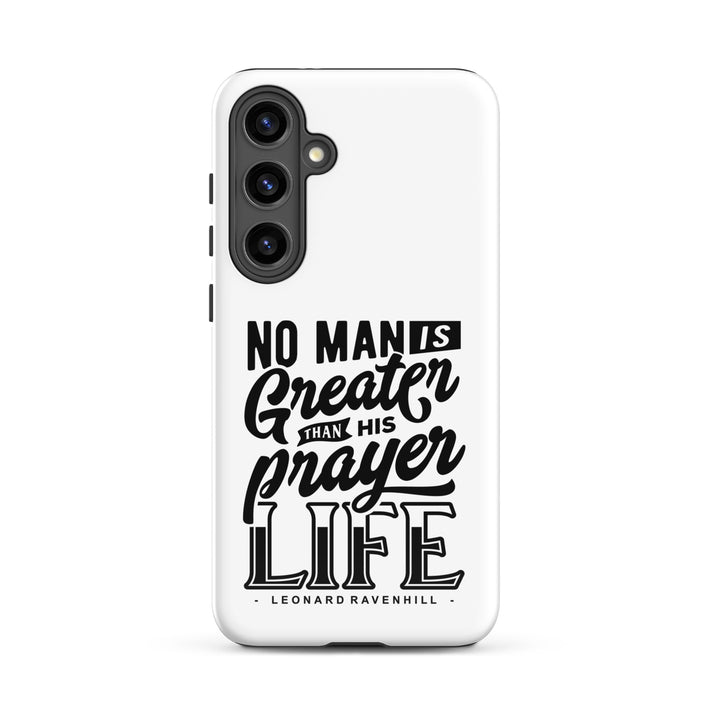 Christian Phone Case Prayer Life White for Samsung® Samsung® Phone Cases Glossy Samsung Galaxy S24 Plus 