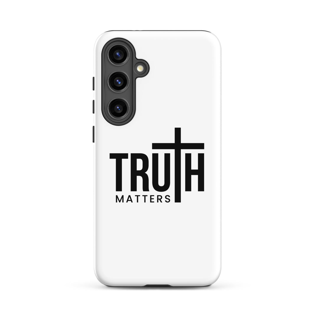 Christian Phone Case Truth Matters White for Samsung® Samsung® Phone Cases Glossy Samsung Galaxy S24 Plus 