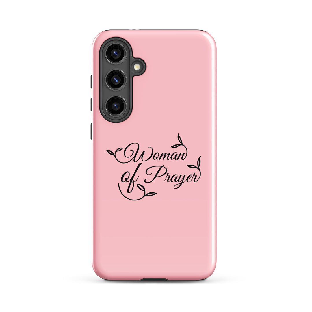 Christian Phone Case Woman of Prayer Pink for Samsung® Samsung® Phone Cases Glossy Samsung Galaxy S24 Plus 