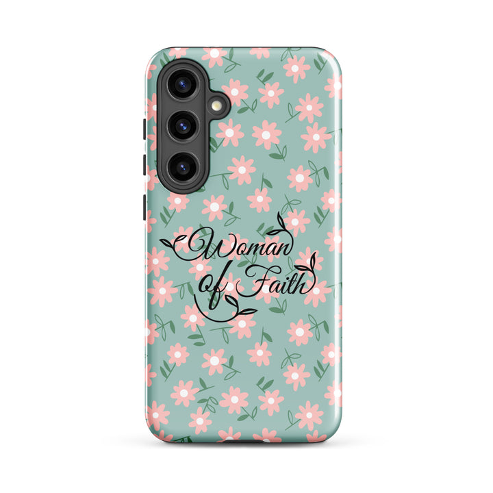 Christian Phone Case Woman of Faith Daisy for Samsung® Samsung® Phone Cases Glossy Samsung Galaxy S24 Plus 