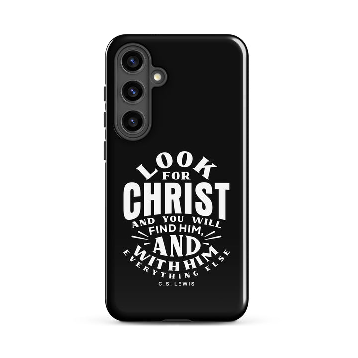 Christian Phone Case Look For Christ Black for Samsung® Samsung® Phone Cases Glossy Samsung Galaxy S24 Plus 