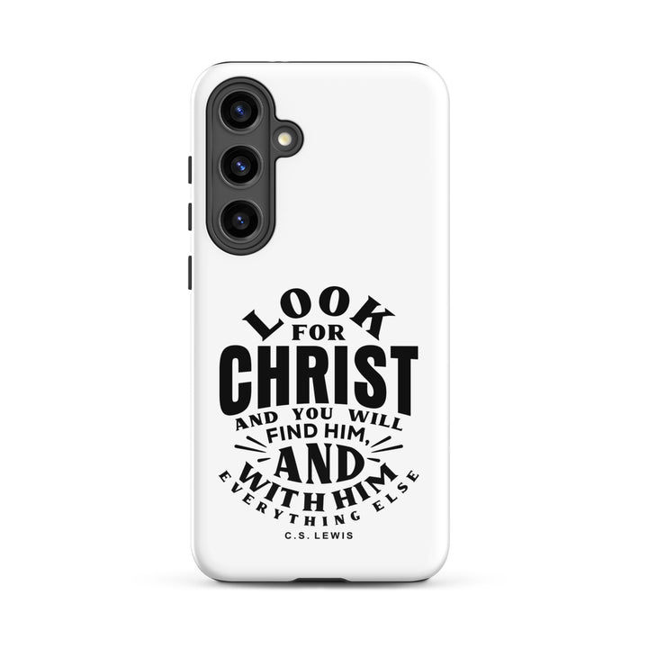 Christian Phone Case Look For Christ White for Samsung® Samsung® Phone Cases Glossy Samsung Galaxy S24 Plus 