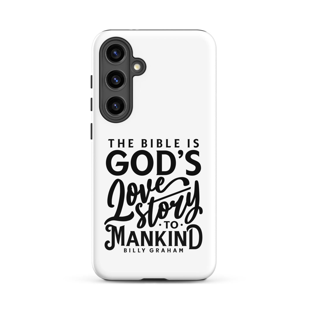 Christian Phone Case God's Love Story White for Samsung® Samsung® Phone Cases Glossy Samsung Galaxy S24 Plus 