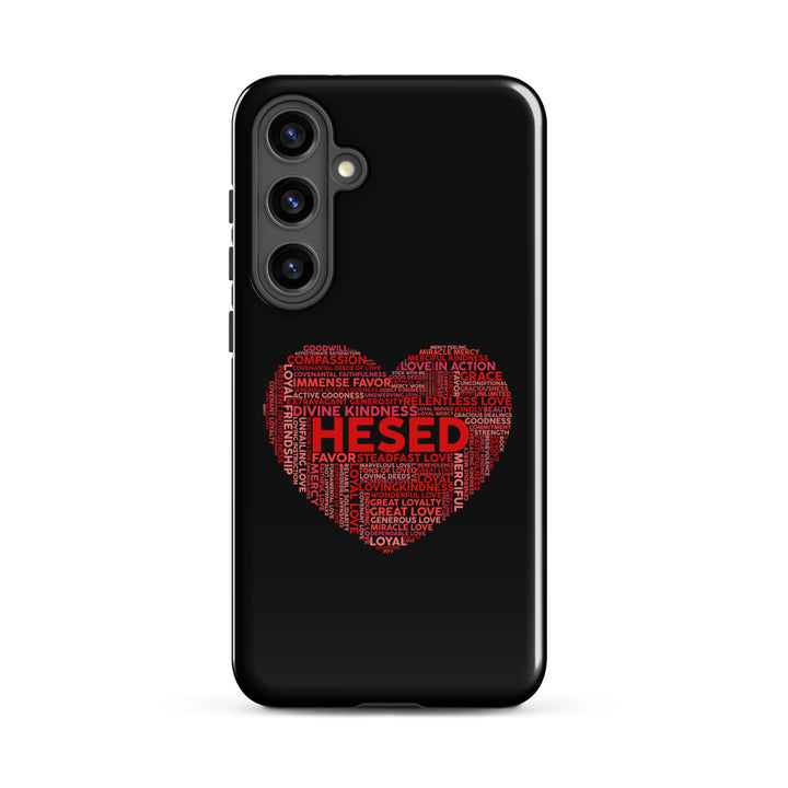 Christian Phone Case Hesed Heart Black for Samsung® Samsung® Phone Cases Glossy Samsung Galaxy S24 Plus 