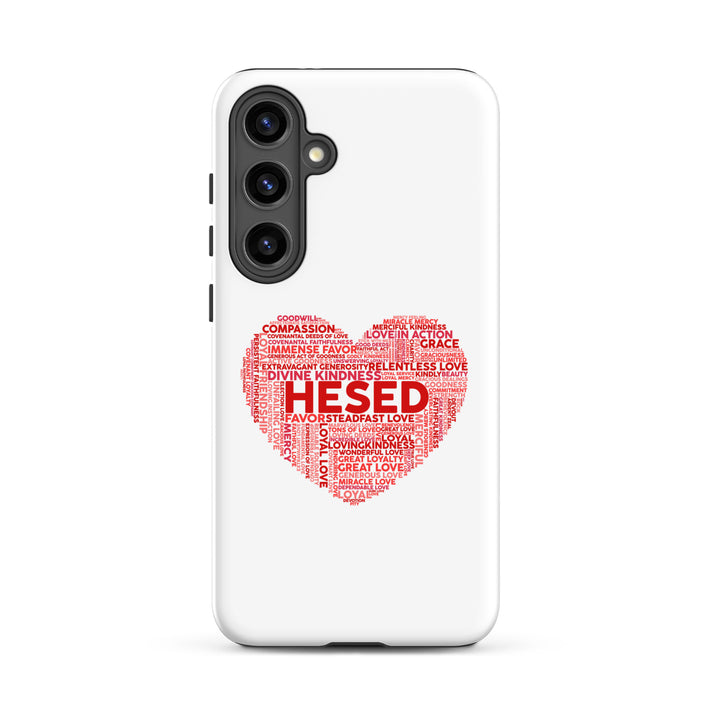 Christian Phone Case Hesed Heart White for Samsung® Samsung® Phone Cases Glossy Samsung Galaxy S24 Plus 