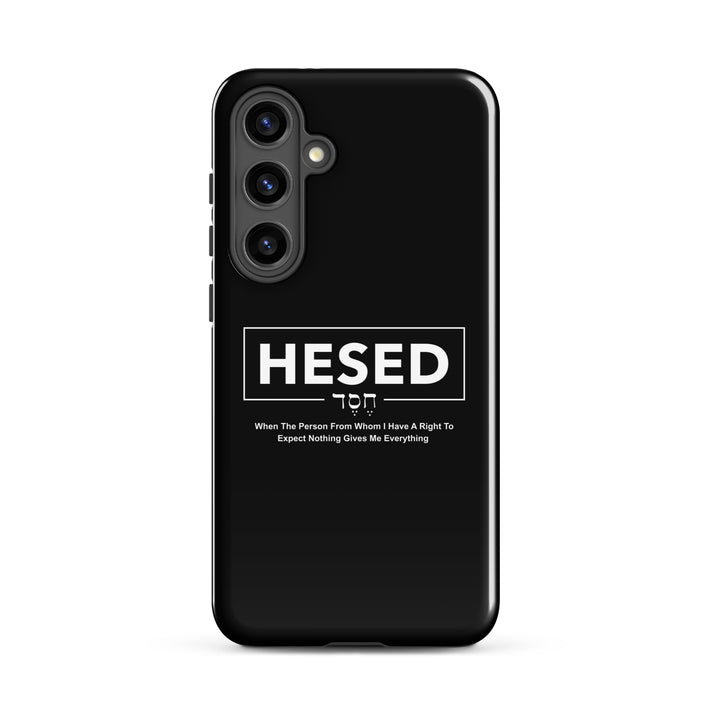 Christian Phone Case Hesed Everything Black for Samsung® Samsung® Phone Cases Glossy Samsung Galaxy S24 Plus 