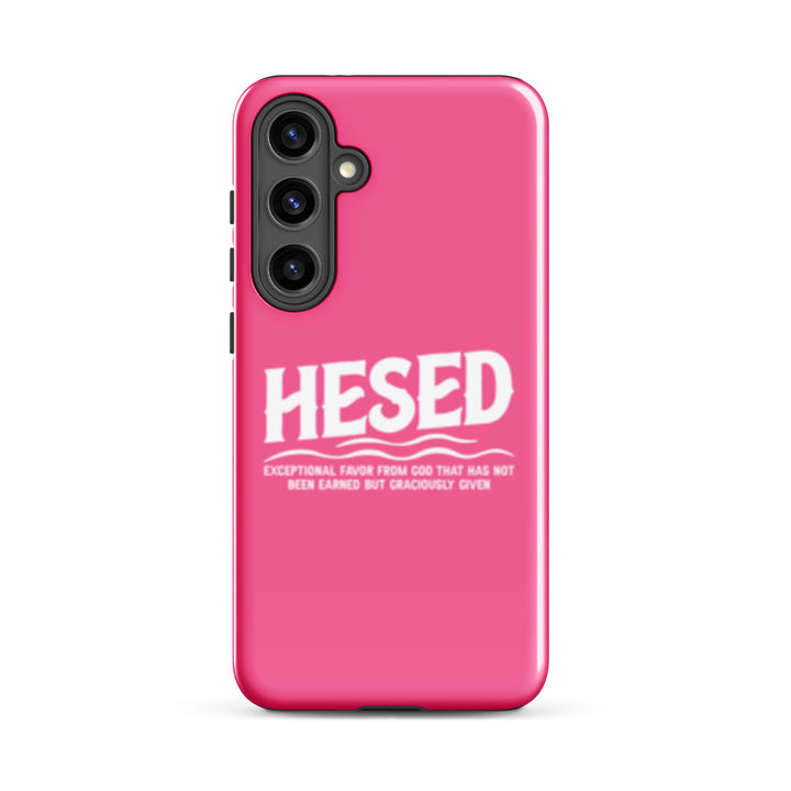 Christian Phone Case Hesed Exceptional Favor Pink for Samsung® Samsung® Phone Cases Glossy Samsung Galaxy S24 Plus 