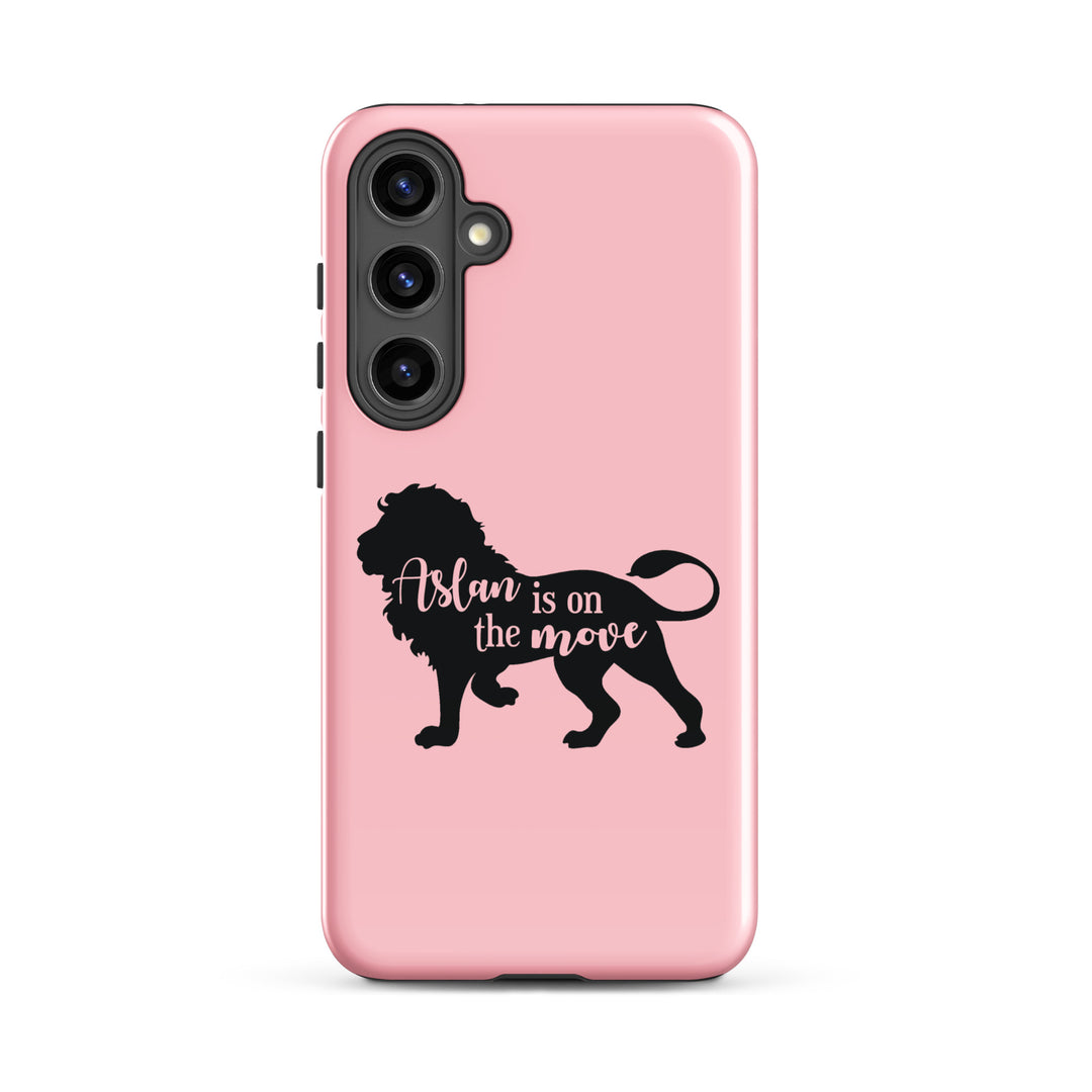 Christian Phone Case Aslan Is On The Move Pink for Samsung® Samsung® Phone Cases Glossy Samsung Galaxy S24 Plus 