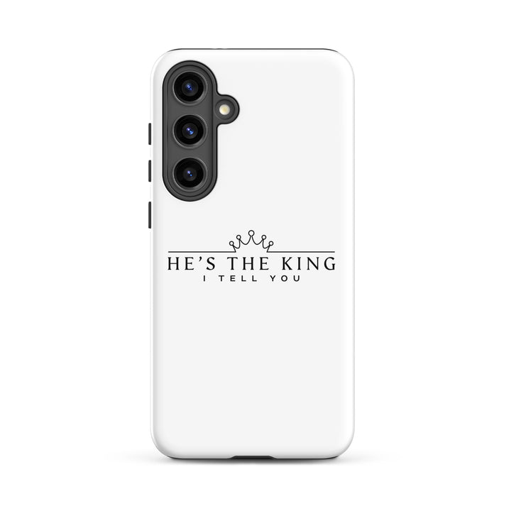 Christian Phone Case He's The King White for Samsung® Samsung® Phone Cases Glossy Samsung Galaxy S24 Plus 