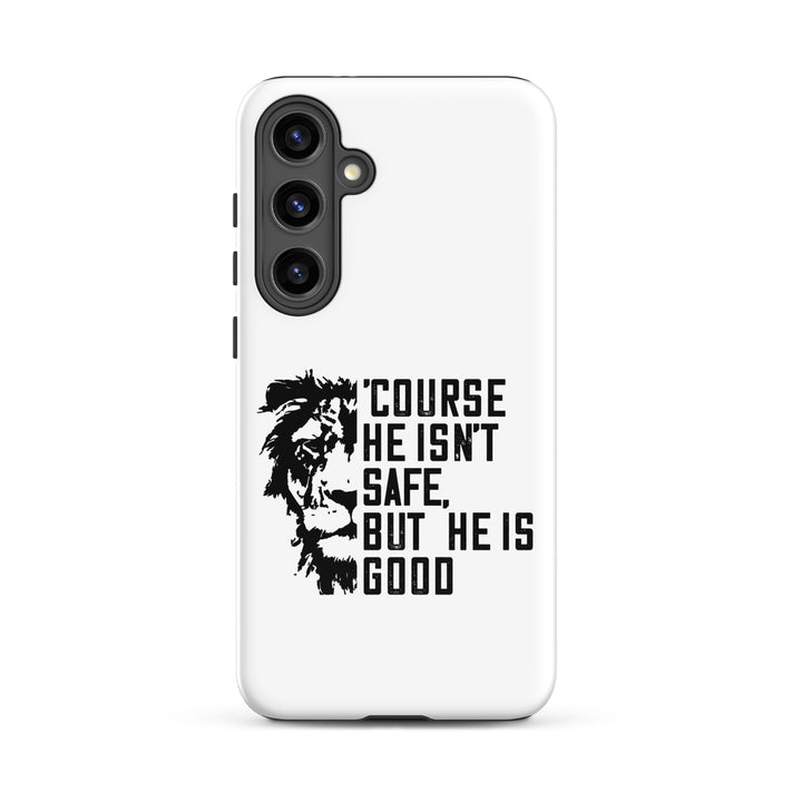 Christian Phone Case 'Course He Isn't Safe White for Samsung® Samsung® Phone Cases Glossy Samsung Galaxy S24 Plus 