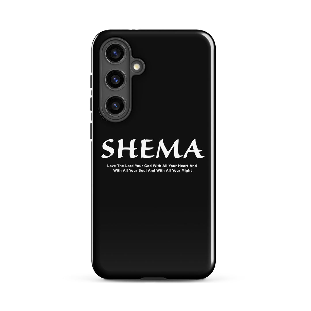 Christian Phone Case Shema Love The Lord Black for Samsung® Samsung® Phone Cases Glossy Samsung Galaxy S24 Plus 