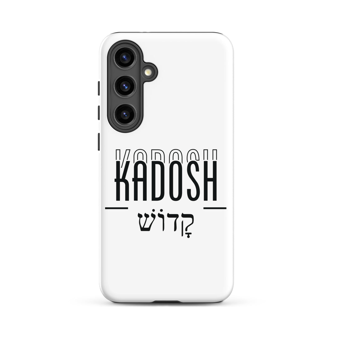 Christian Phone Case Kadosh Hebrew White for Samsung® Samsung® Phone Cases Glossy Samsung Galaxy S24 Plus 