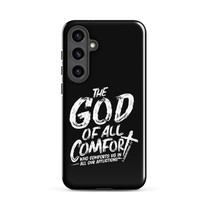 Christian Phone Case God of All Comfort Black for Samsung® Samsung® Phone Cases Glossy Samsung Galaxy S24 Plus 