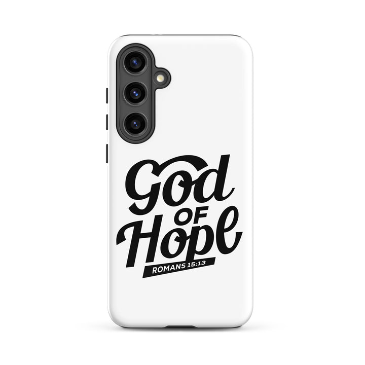 Christian Phone Case God of Hope White for Samsung® Samsung® Phone Cases Glossy Samsung Galaxy S24 Plus 