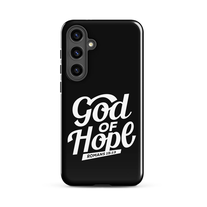 Christian Phone Case God of Hope Black for Samsung® Samsung® Phone Cases Glossy Samsung Galaxy S24 Plus 