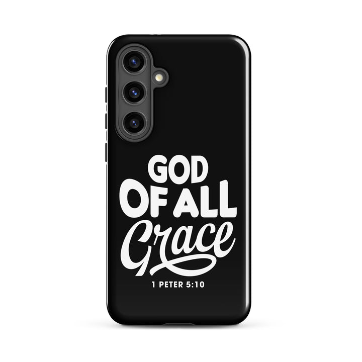 Christian Phone Case God of All Grace Black for Samsung® Samsung® Phone Cases Glossy Samsung Galaxy S24 Plus 