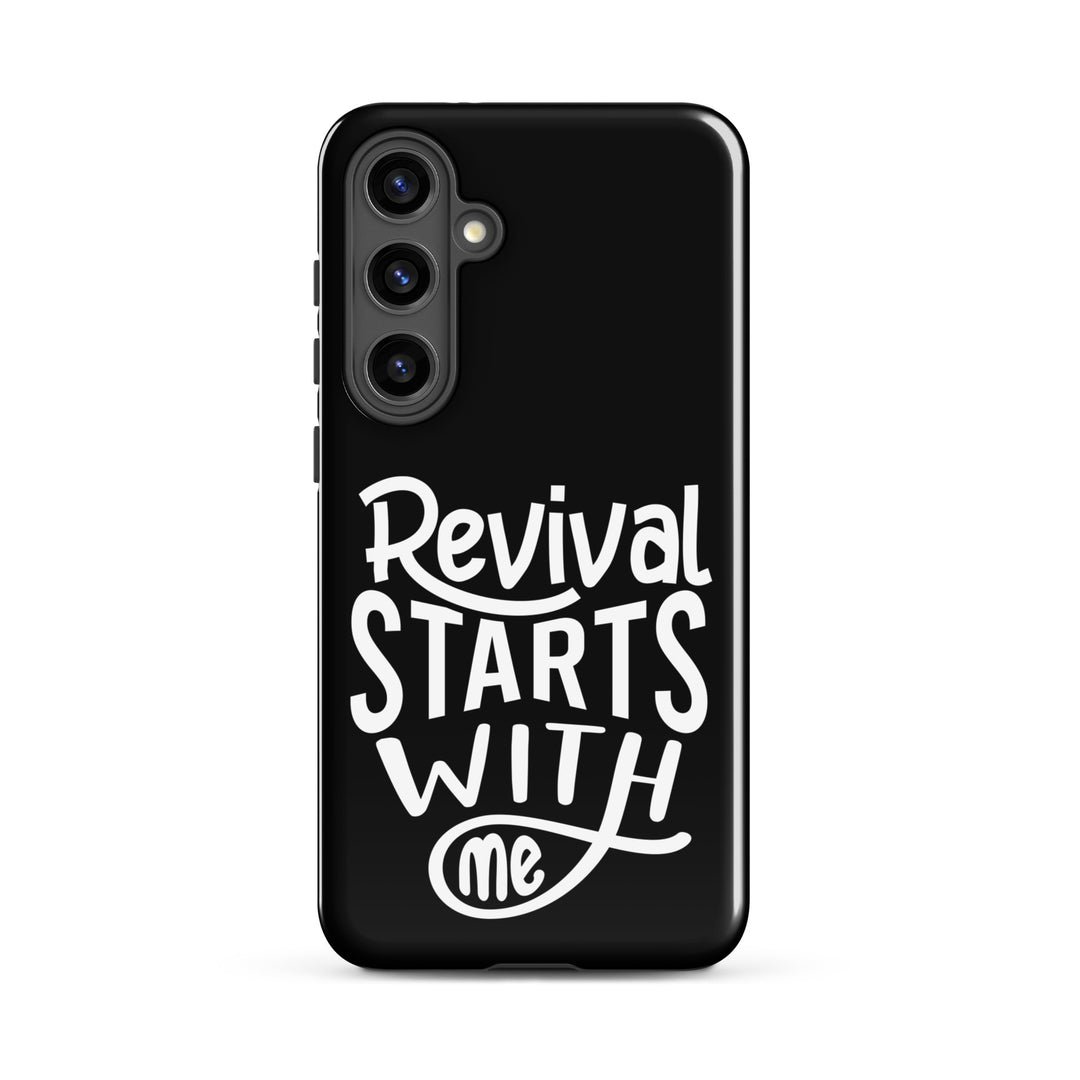 Christian Phone Case Revival Starts With Me Black for Samsung® Samsung® Phone Cases Glossy Samsung Galaxy S24 Plus 