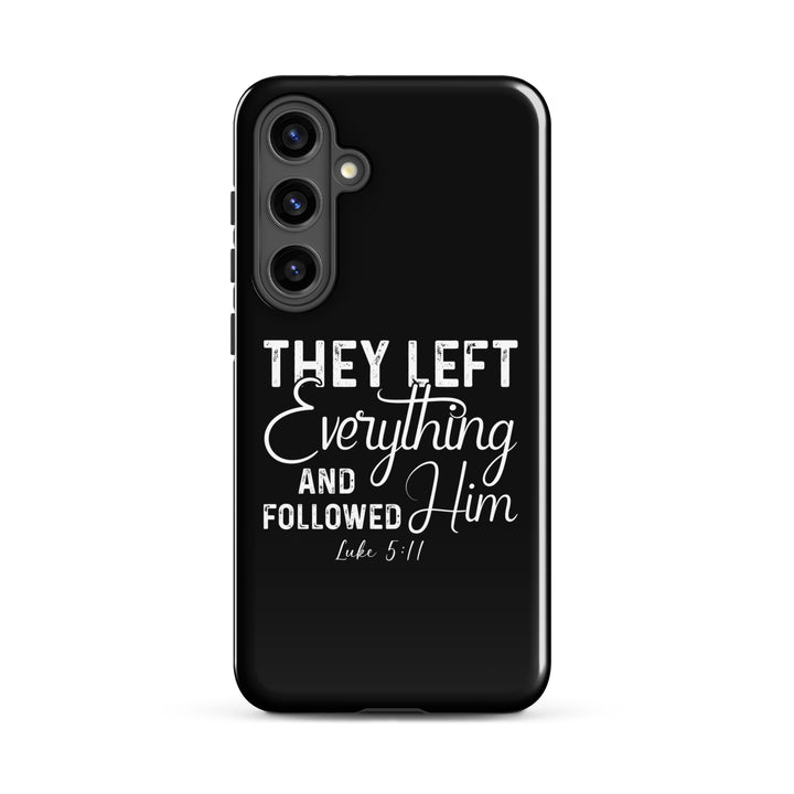 Christian Phone Case Left Everything Black for Samsung® Samsung® Phone Cases Glossy Samsung Galaxy S24 Plus 