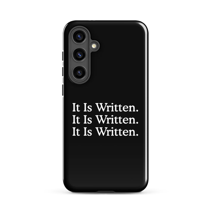 Christian Phone Case It Is Written Black for Samsung® Samsung® Phone Cases Glossy Samsung Galaxy S24 Plus 