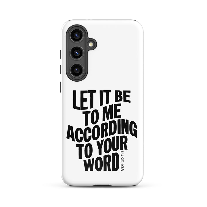 Christian Phone Case According To Your Word White for Samsung® Samsung® Phone Cases Glossy Samsung Galaxy S24 Plus 