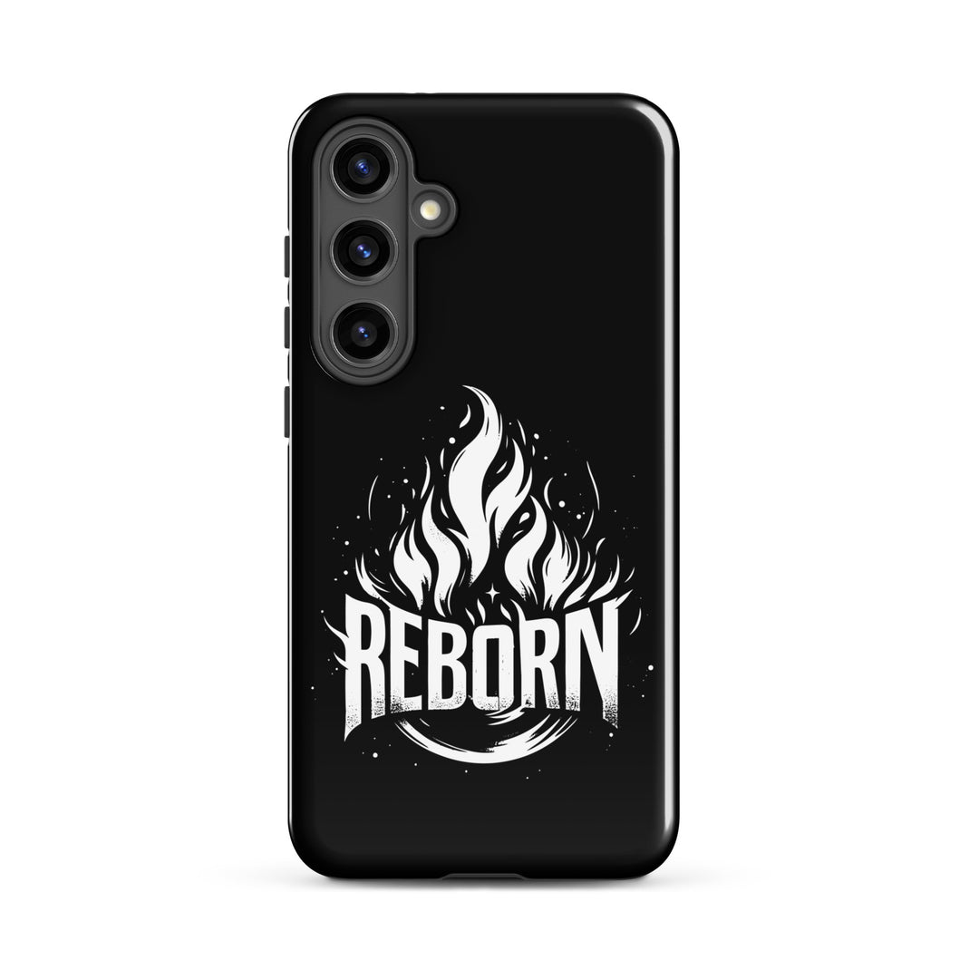 Christian Phone Case Reborn Black for Samsung® Samsung® Phone Cases Glossy Samsung Galaxy S24 Plus 