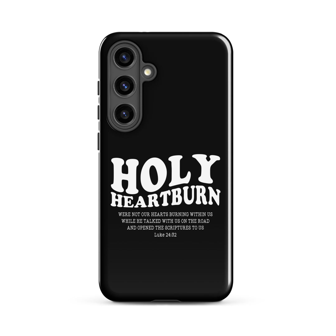 Christian Phone Case Holy Heartburn Black for Samsung® Samsung® Phone Cases Glossy Samsung Galaxy S24 Plus 